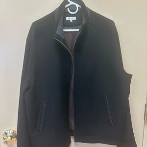Peter Millar Black and Gray Zip-Up Jacket